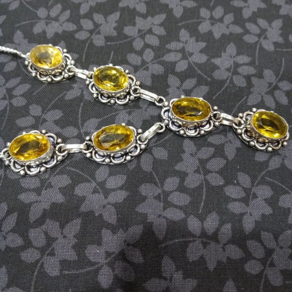 Citrine Statement Necklace - Etsy 60 carat NWOT Natural Citrine Statement Necklace